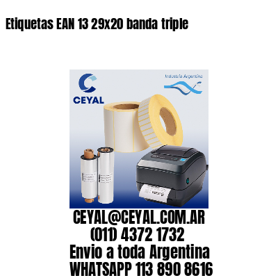 Etiquetas EAN 13 29×20 banda triple