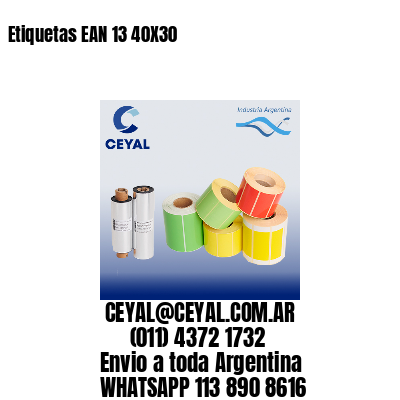 Etiquetas EAN 13 40X30