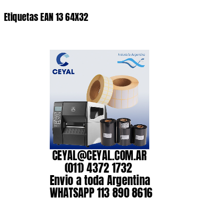 Etiquetas EAN 13 64X32