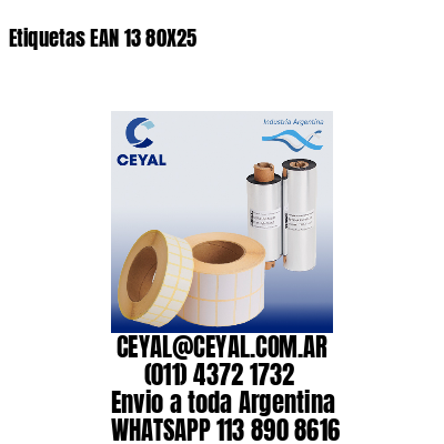 Etiquetas EAN 13 80X25