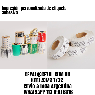 Impresión personalizada de etiqueta adhesiva