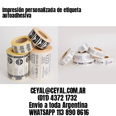 Impresión personalizada de etiqueta autoadhesiva