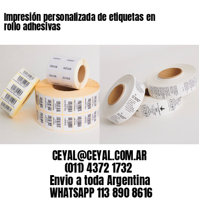 Impresión personalizada de etiquetas en rollo adhesivas