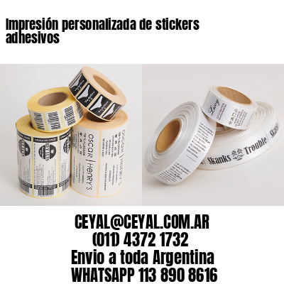Impresión personalizada de stickers adhesivos