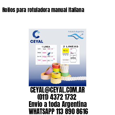 Rollos para rotuladora manual Italiana
