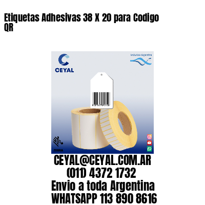 Etiquetas Adhesivas 38 X 20 para Codigo QR