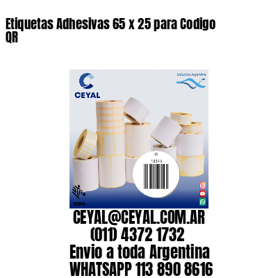 Etiquetas Adhesivas 65 x 25 para Codigo QR