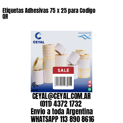 Etiquetas Adhesivas 75 x 25 para Codigo QR