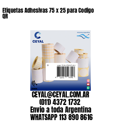Etiquetas Adhesivas 75 x 25 para Codigo QR