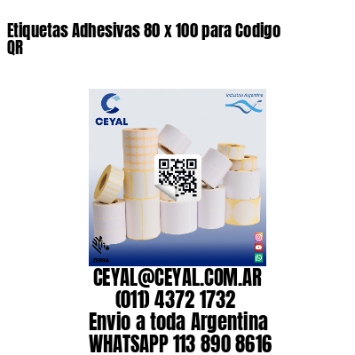 Etiquetas Adhesivas 80 x 100 para Codigo QR