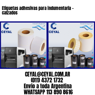 Etiquetas adhesivas para indumentaria – calzados