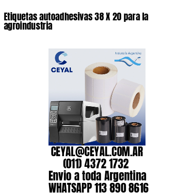 Etiquetas autoadhesivas 38 X 20 para la agroindustria