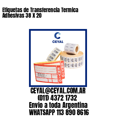 Etiquetas de Transferencia Termica Adhesivas 38 X 20