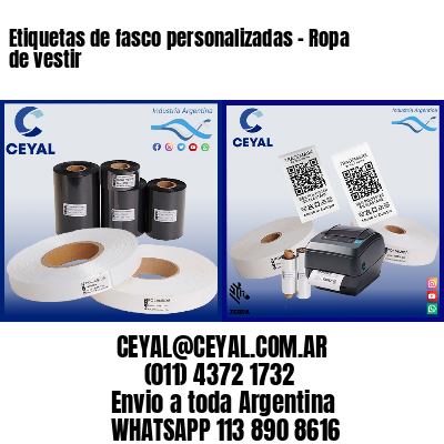 Etiquetas de fasco personalizadas – Ropa de vestir