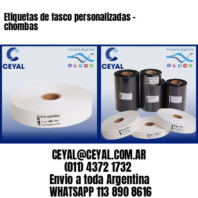 Etiquetas de fasco personalizadas – chombas