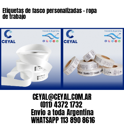Etiquetas de fasco personalizadas – ropa de trabajo