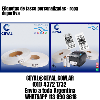 Etiquetas de fasco personalizadas – ropa deportiva