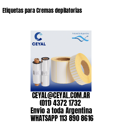 Etiquetas para Cremas depilatorias