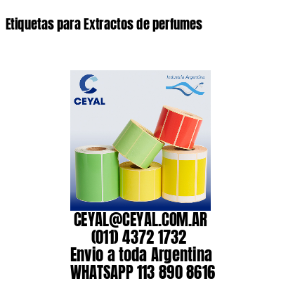 Etiquetas para Extractos de perfumes