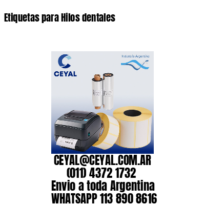 Etiquetas para Hilos dentales
