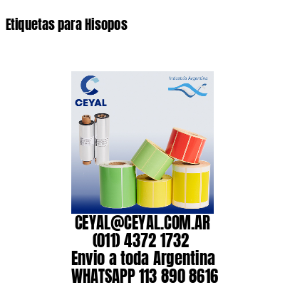 Etiquetas para Hisopos