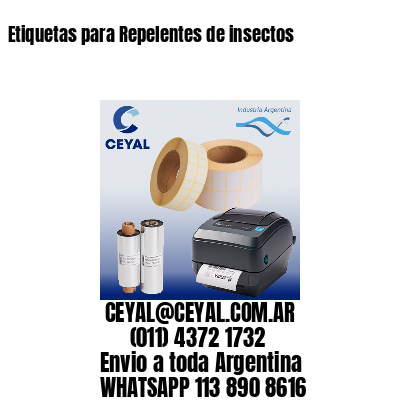 Etiquetas para Repelentes de insectos