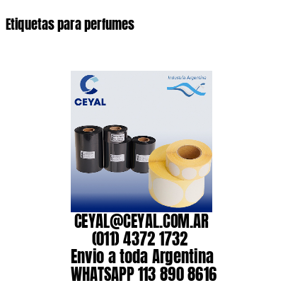 Etiquetas para perfumes