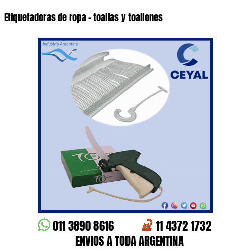 Etiquetadoras de ropa – toallas y toallones