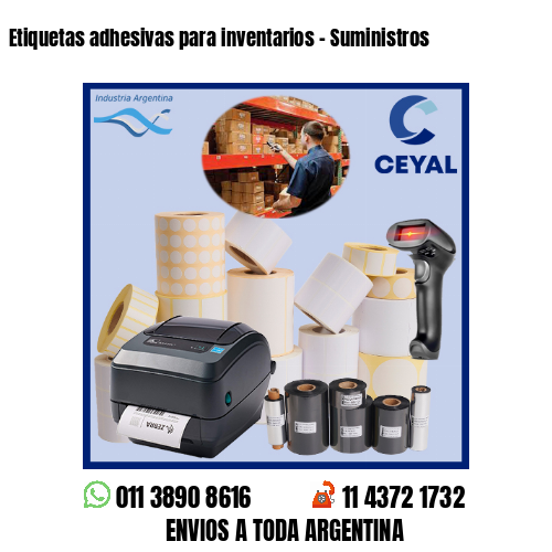 Etiquetas adhesivas para inventarios – Suministros