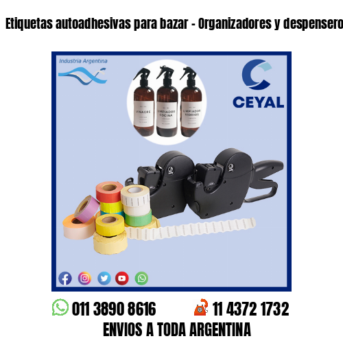 Etiquetas autoadhesivas para bazar – Organizadores y despenseros
