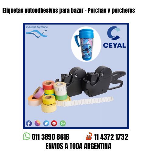 Etiquetas autoadhesivas para bazar – Perchas y percheros