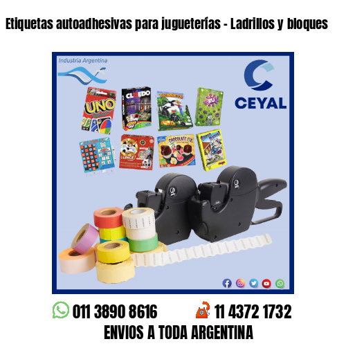 Etiquetas autoadhesivas para jugueterías – Ladrillos y bloques
