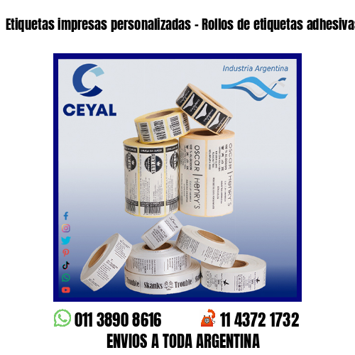 Etiquetas impresas personalizadas – Rollos de etiquetas adhesivas y poliamida