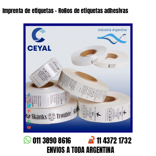Imprenta de etiquetas – Rollos de etiquetas adhesivas