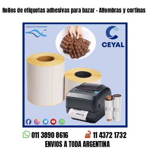 Rollos de etiquetas adhesivas para bazar – Alfombras y cortinas