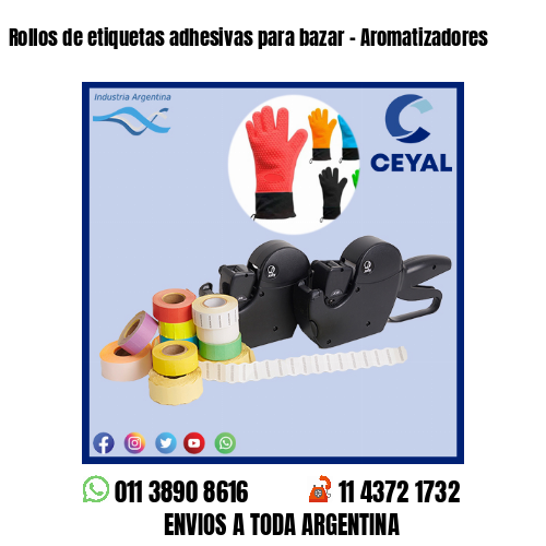 Rollos de etiquetas adhesivas para bazar – Aromatizadores