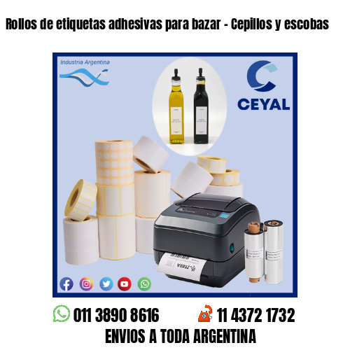 Rollos de etiquetas adhesivas para bazar – Cepillos y escobas