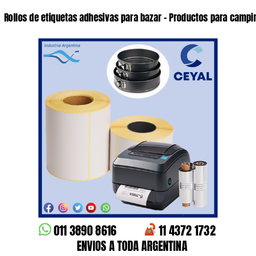Rollos de etiquetas adhesivas para bazar – Productos para camping