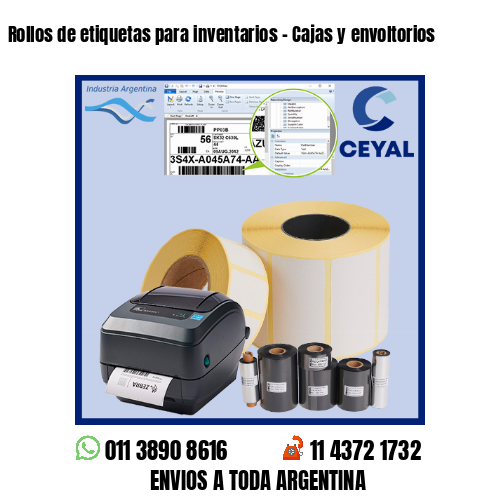 Rollos de etiquetas para inventarios – Cajas y envoltorios