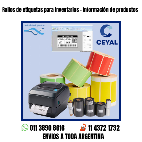 Rollos de etiquetas para inventarios – Información de productos
