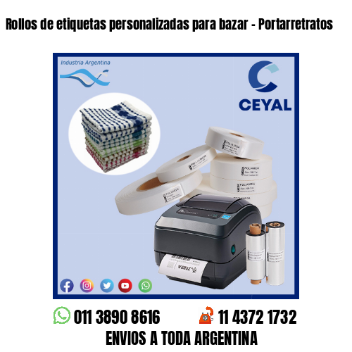 Rollos de etiquetas personalizadas para bazar – Portarretratos