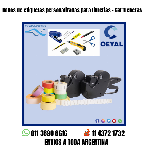 Rollos de etiquetas personalizadas para librerías – Cartucheras