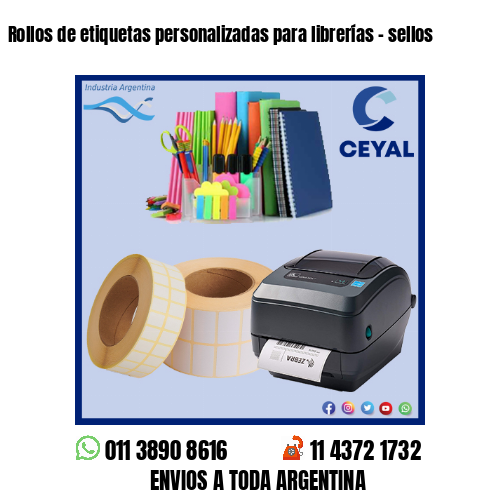 Rollos de etiquetas personalizadas para librerías – sellos