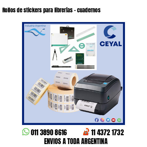 Rollos de stickers para librerías – cuadernos