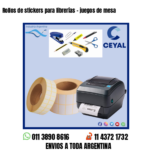 Rollos de stickers para librerías – juegos de mesa