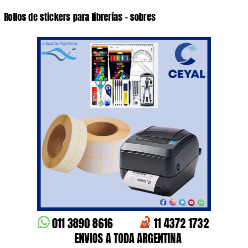 Rollos de stickers para librerías – sobres