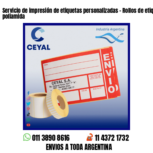 Servicio de impresión de etiquetas personalizadas – Rollos de etiqueta de poliamida