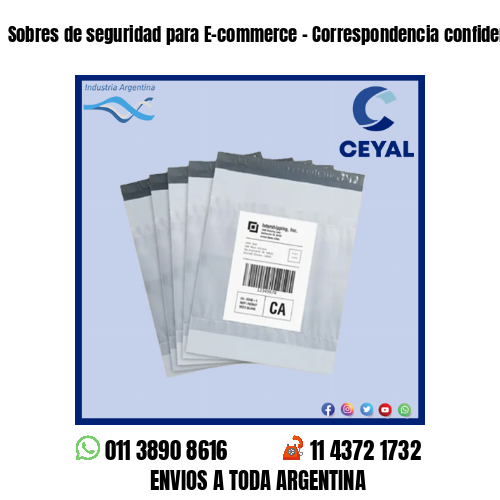 Sobres de seguridad para E-commerce – Correspondencia confidencial