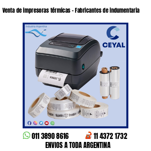 Venta de impresoras térmicas – Fabricantes de indumentaria
