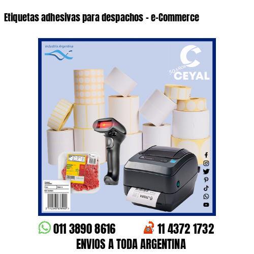 Etiquetas adhesivas para despachos – e-Commerce